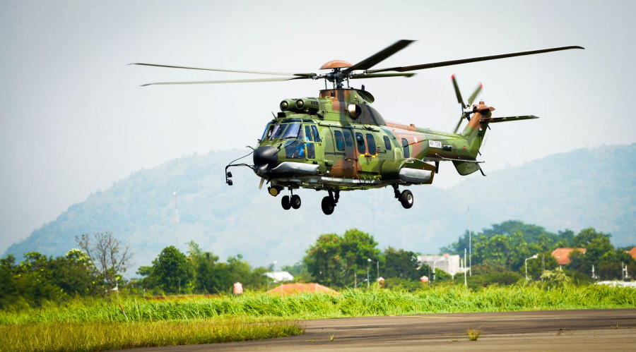 Helicóptero H225M de la Fuerza Aérea de Indonesia. Foto: Airbus