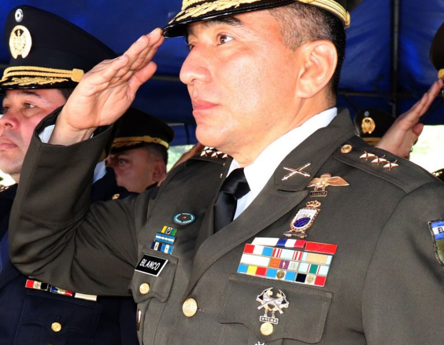 General de brigada José Blanco Hernández. Foto: Ministerio de Defensa de El Salvador.