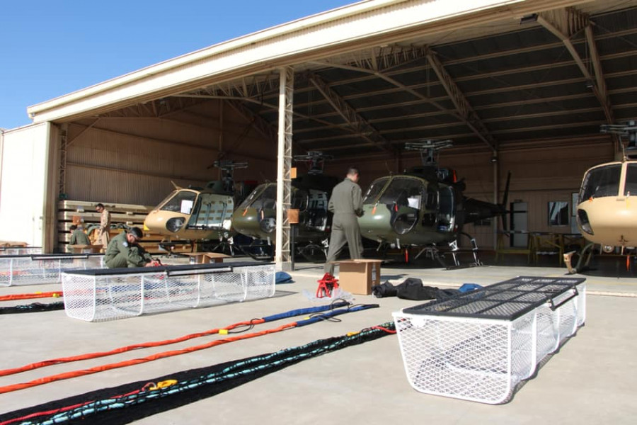 La Brigada de Aviación Ejército ha adquirido material para efectuar rescate aéreo y combate de incendios forestales. Foto: Ejército de Chile