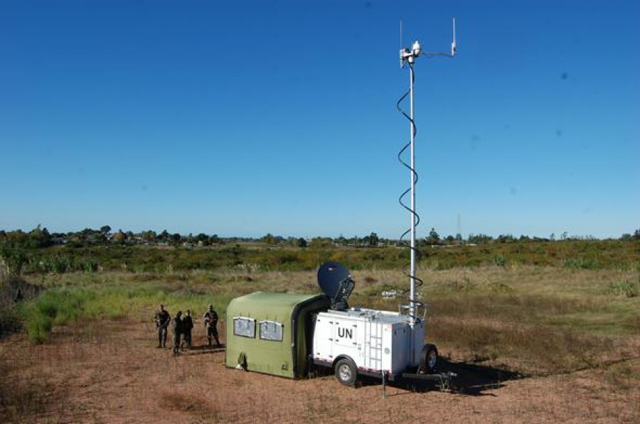 Centro de comunicaciones móvil del Ejército uruguayo. Foto: Ejército Nacional del Uruguay.