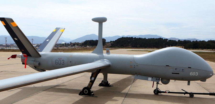 El UAV Hermes Q900 de la FACh es parte de las capacidades estratégicas de la Defensa Nacional de Chile. Foto: FACh