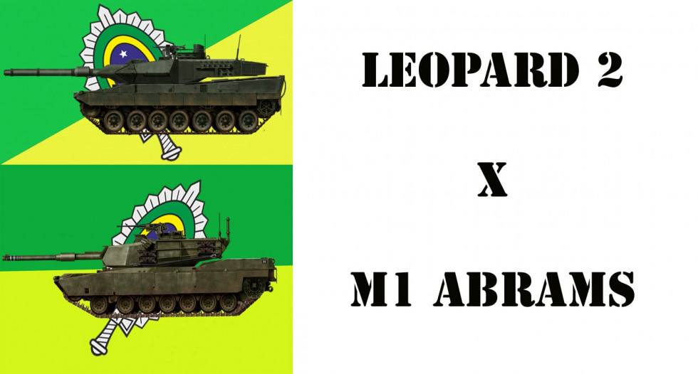 M1 Abrams 105 mm x Leopard 2 120 mm: um mercado potencial de 320 veículos.