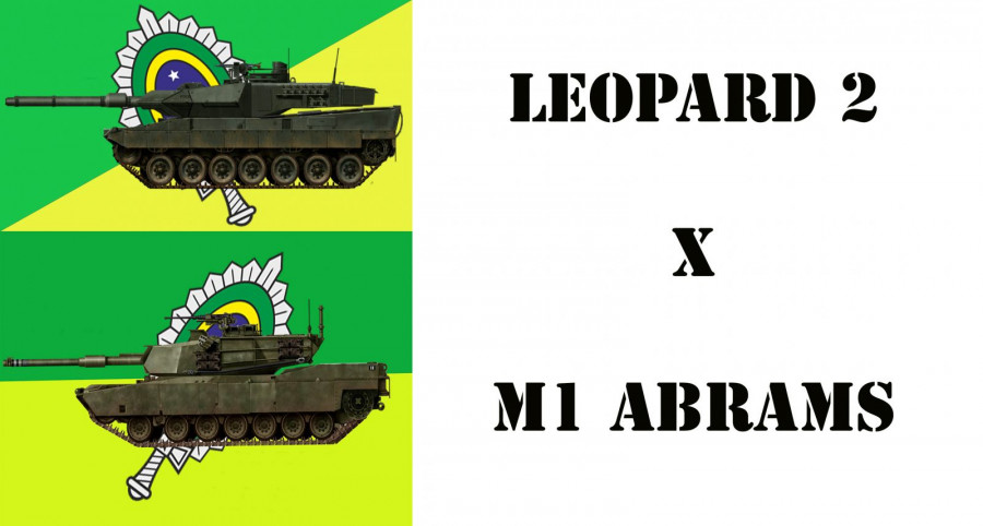 M1 Abrams 105 mm x Leopard 2 120 mm: um mercado potencial de 320 veículos.
