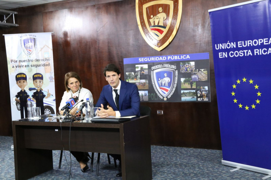 Foto nota UE dona cinco millones para equipar nueva academia policial en CR