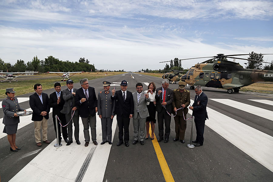 Inauguracion pista aerodromo La Independencia Ejercito de Chile