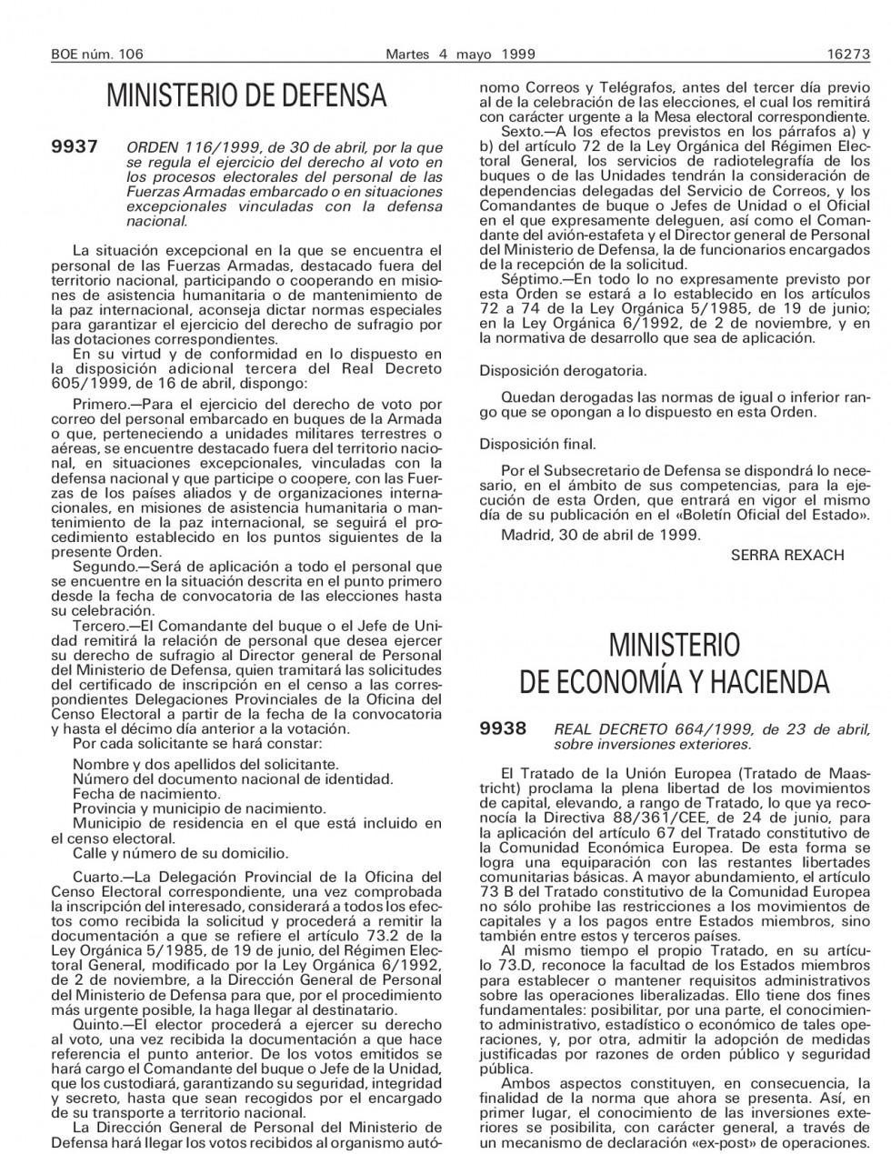 RD 6641999 23abril Inversiones exteriores