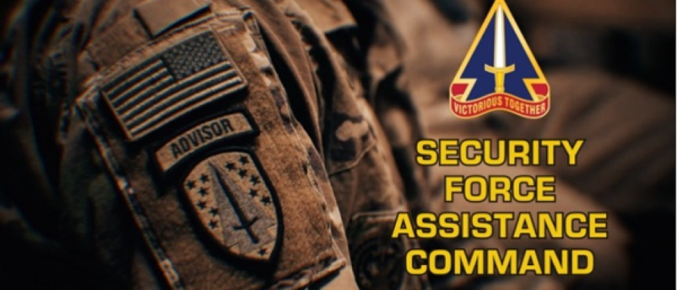 Material promocional del Comando de Asistencia a la Fuerza de Seguridad. Foto: Ejército de EEUU