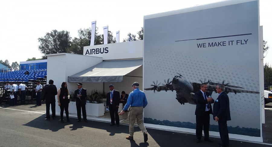 Recinto ferial con la participación de Airbus. Foto: Famex