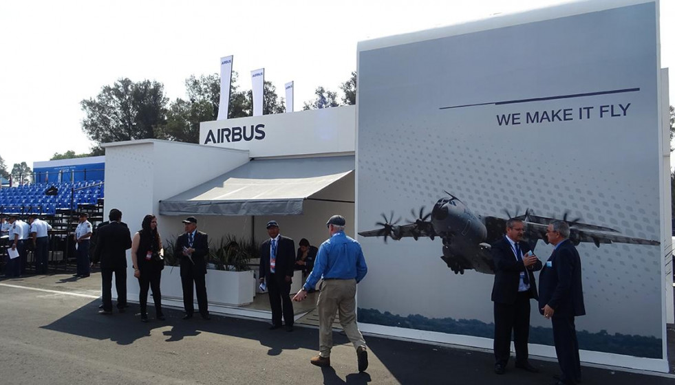 Recinto ferial con la participación de Airbus. Foto: Famex