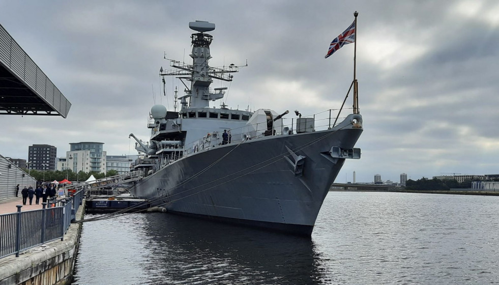 Fragata HMS Argyll en DSEI 2021. Foto: D. García.