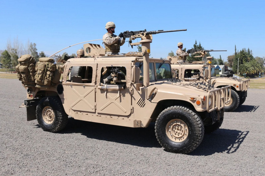 Vehículos Humvee de la BOE Lautaro. Foto: Ejército de Chile