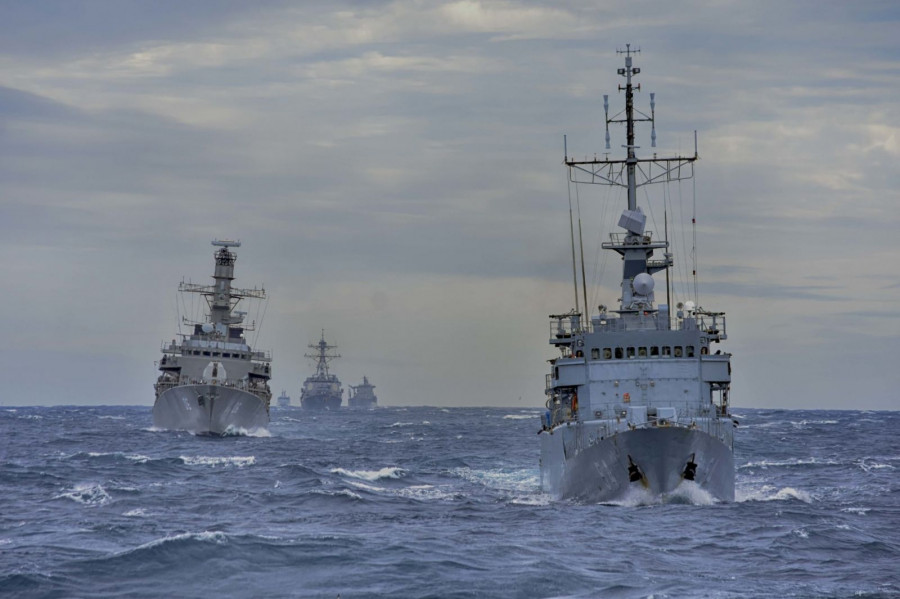 Unidades navales de Chile, Colombia, Estados Unidos y Ecuador en el ejercicio Unitas 2019. Foto: Armada de Chile