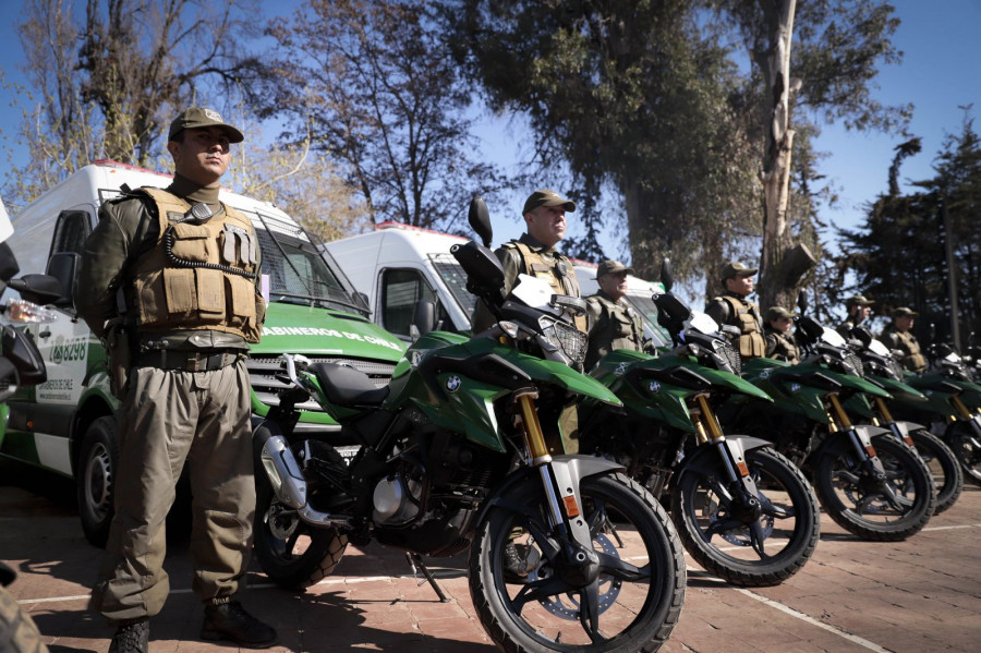 Motocicletas policiales BMW G 310 GS-P de Carabineros de Chile. Foto: Ministerio del Interior y Seguridad Pública de Chile