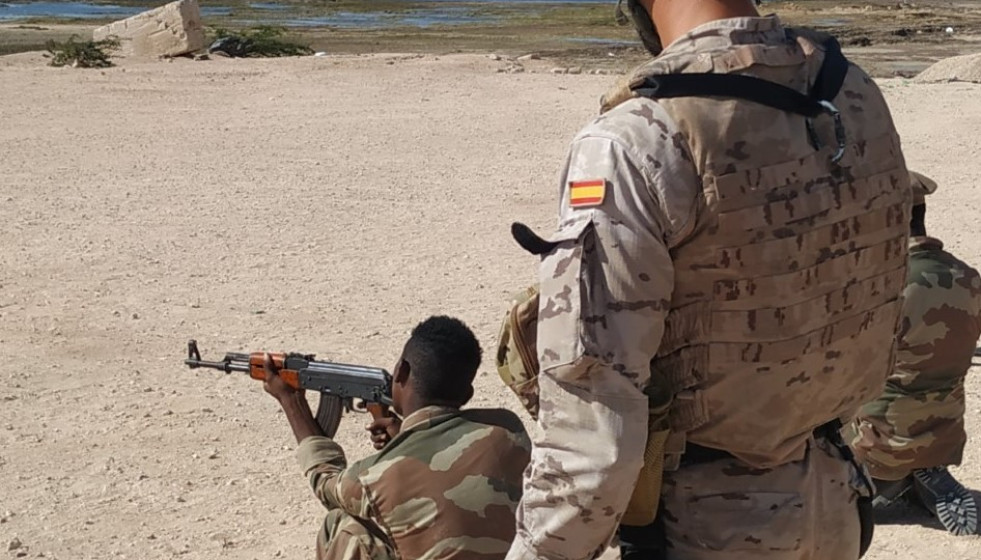 Entrenamiento de militares de las FFAA de Somalia. Foto: Emad