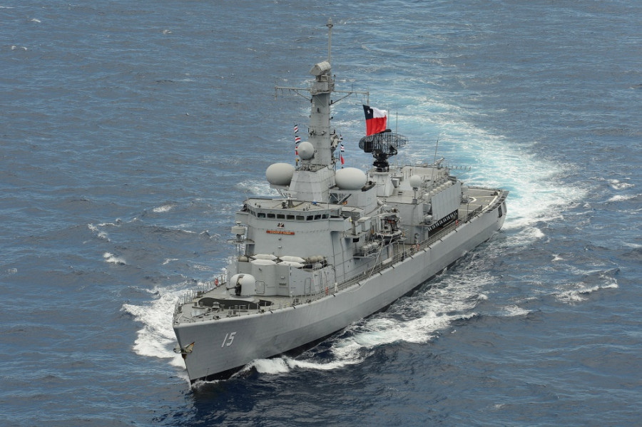 La fragata FF-15 Almirante Blanco representará a la Armada de Chile en Rimpac 2020. Foto: Armada de Estados Unidos
