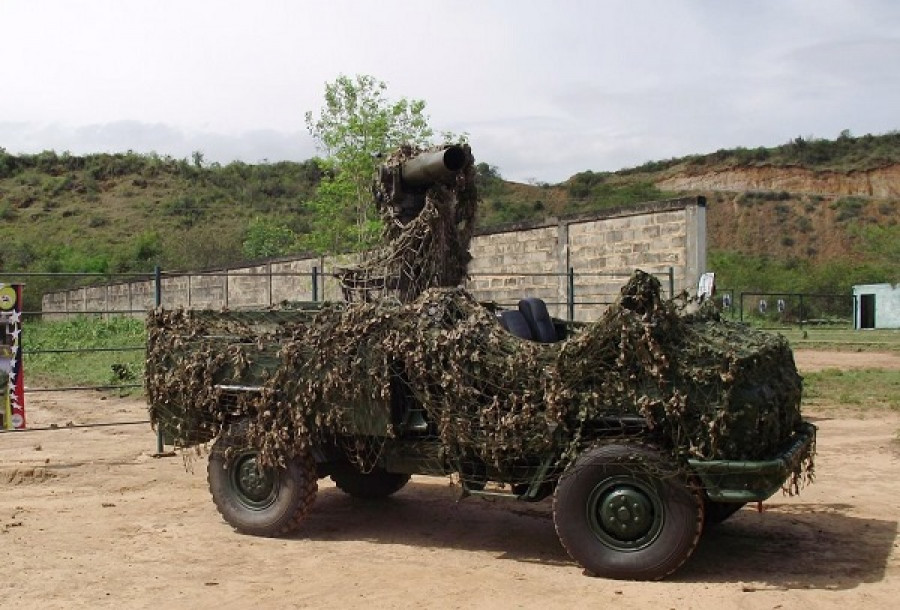 Sistema antitanque Mapats 2 colocado sobre un vehículo táctico Iveco 40-10WM. Foto: Ejército de Venezuela.