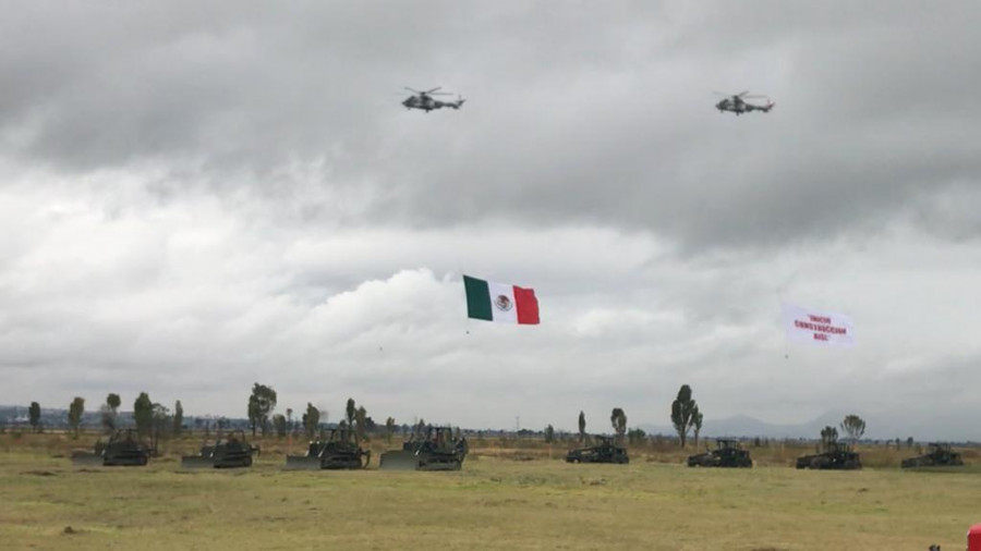 Ceremonia de inicio de obras en nuevo aeropuerto mexicano. Foto: Nelly Segura.
