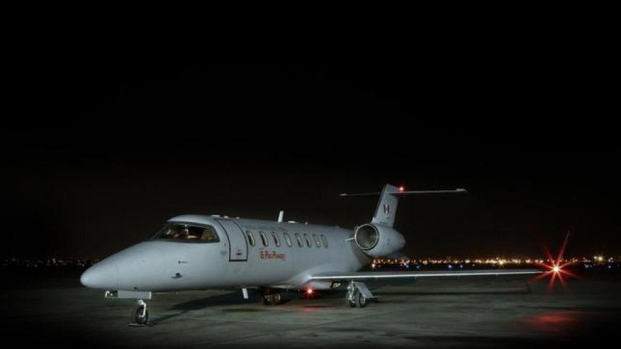 El Learjet 45XR de la Fuerza Aérea peruana. Foto: Ministerio de Defensa del Perú.