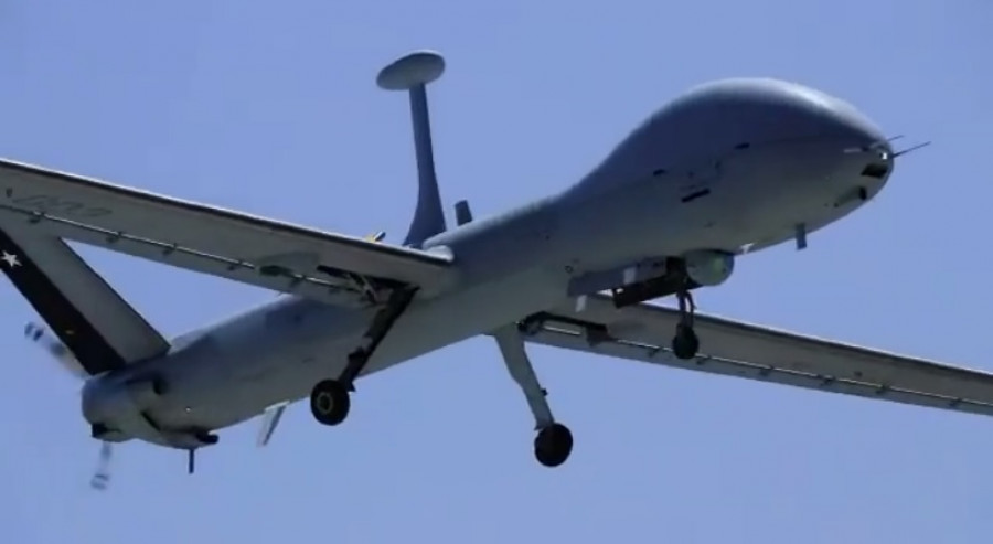 UAV de Elbit Systems modelo Hermes Q900 de la Fuerza Aérea de Chile. Imagen: FACh