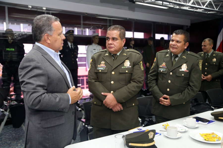 Asesores de la Policía Nacional de Colombia. Foto: Ministerio de Seguridad de Costa Rica.