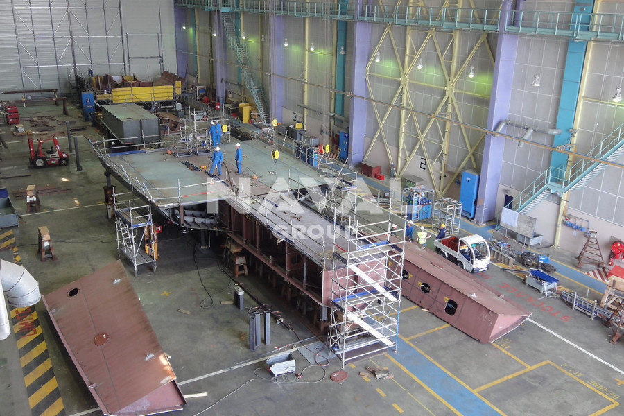 Una OPV Gowind en construcción en 2011. Foto: Naval Group.