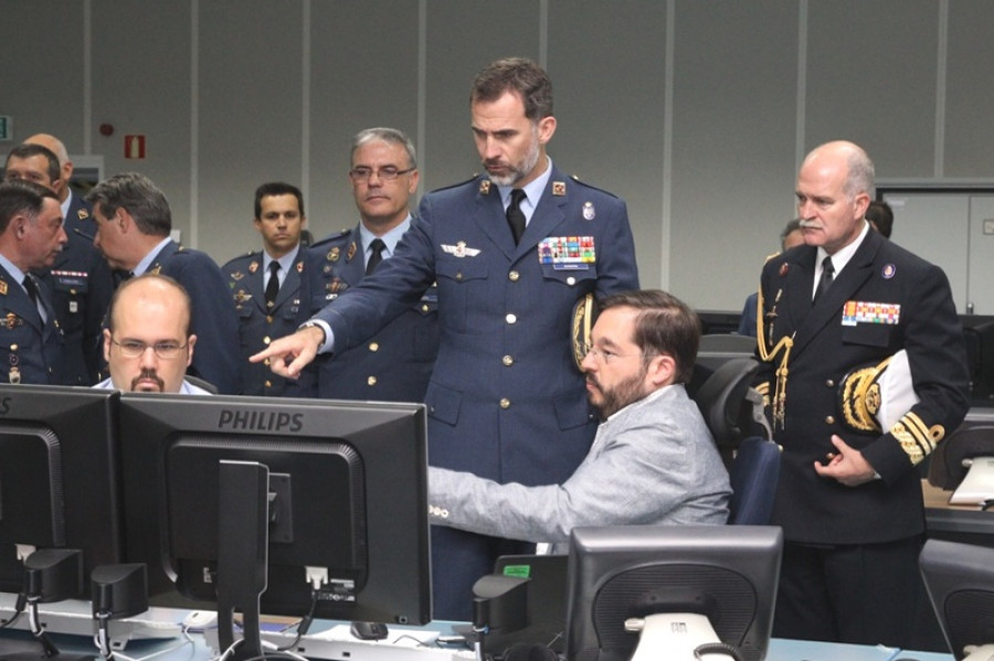 Visita del rey Felipe VI al búnker Torrejón. Foto: Casa Real