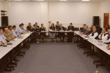 Reunión entre la Unión Europea, Indeci, Conida y la FAP sobre los sistemas Galileo y Egnos. Foto: Indeci.