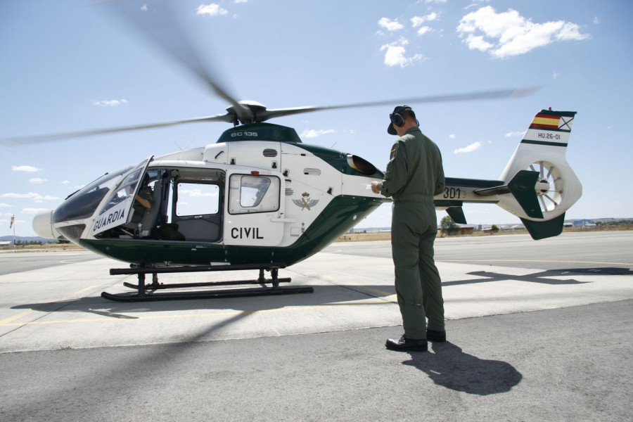 Helicóptero EC135. Foto: Guardia Civil