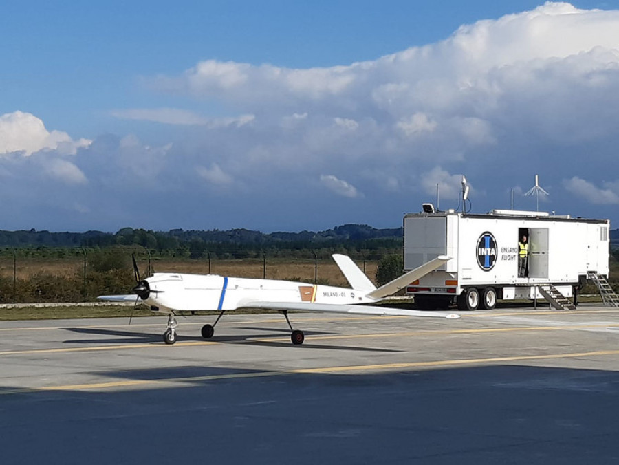 UAS Milano en el aeródromo de Rozas. Foto: Ministerio de Defensa