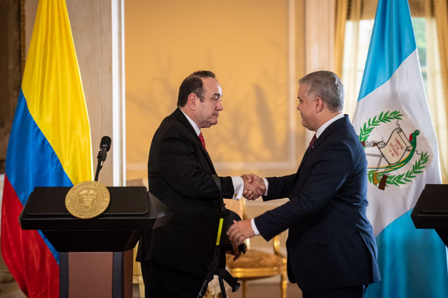 Visita presidente Guatemala a Colombia