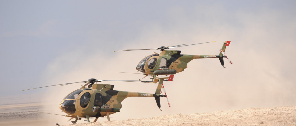 Helicópteros MD 530F Foto Ejército de Chile