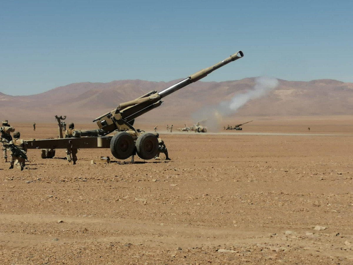 El Ejército de Chile efectúa ejercicios de fuego indirecto con los obuses Soltam M-71