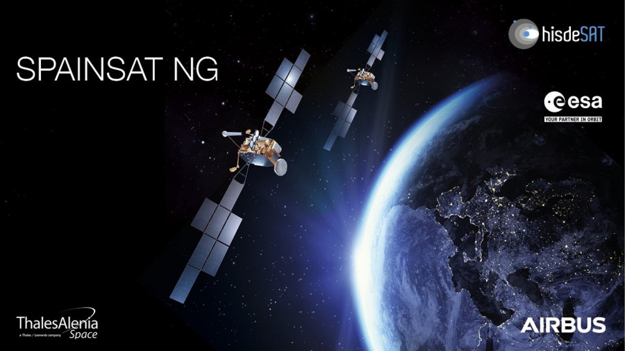 Recreación de los satelites spainsat ng en órbita