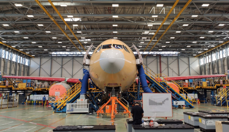 Cadena de montaje del MRTT de Airbus en Getafe