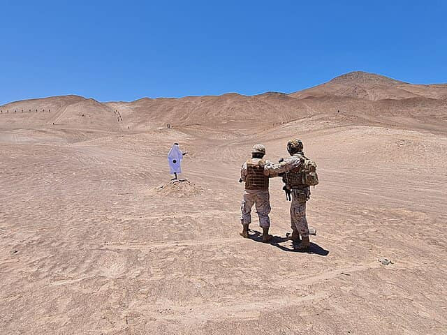 Entrenamiento de tiro de reacciu00f3n en Arica foto Eju00e9rcito de Chile 002