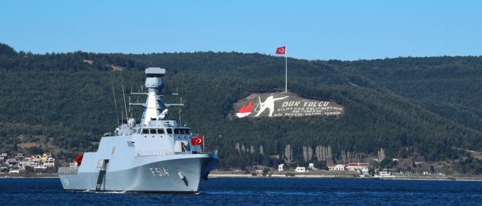 Buque turco de la clase Ada. Foto. Armada turca