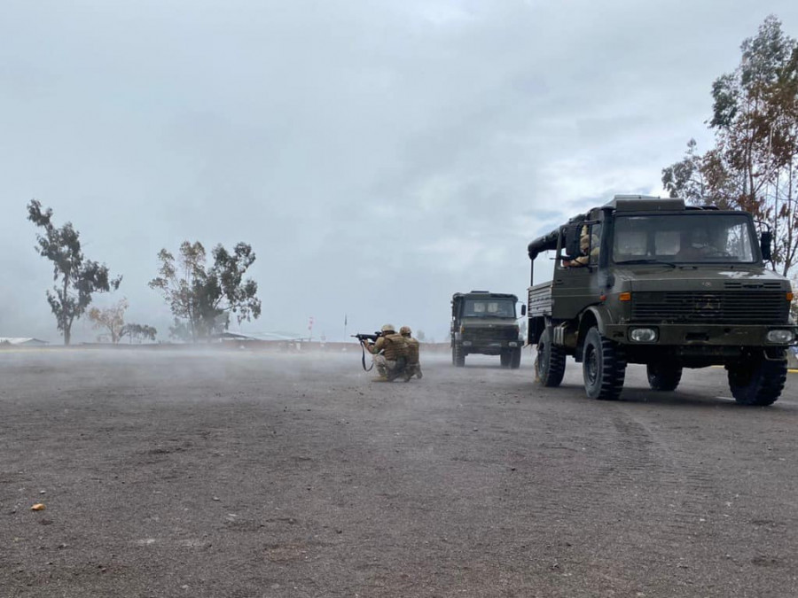 Entrenamiento patrulla de la 1ª Brigada Acorazada Coraceros operación Jarkaña foto Ejército de Chile