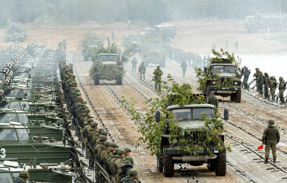 Fuerzas rusas en un ejercicio en bielorrusia