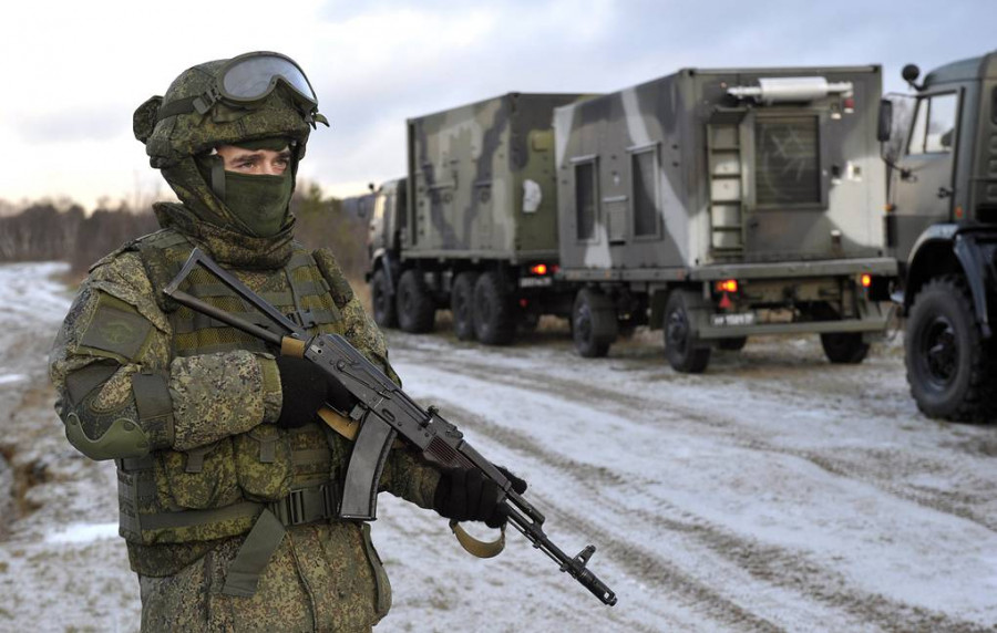 Tropas rusas en un ejercicio en bielorrusia