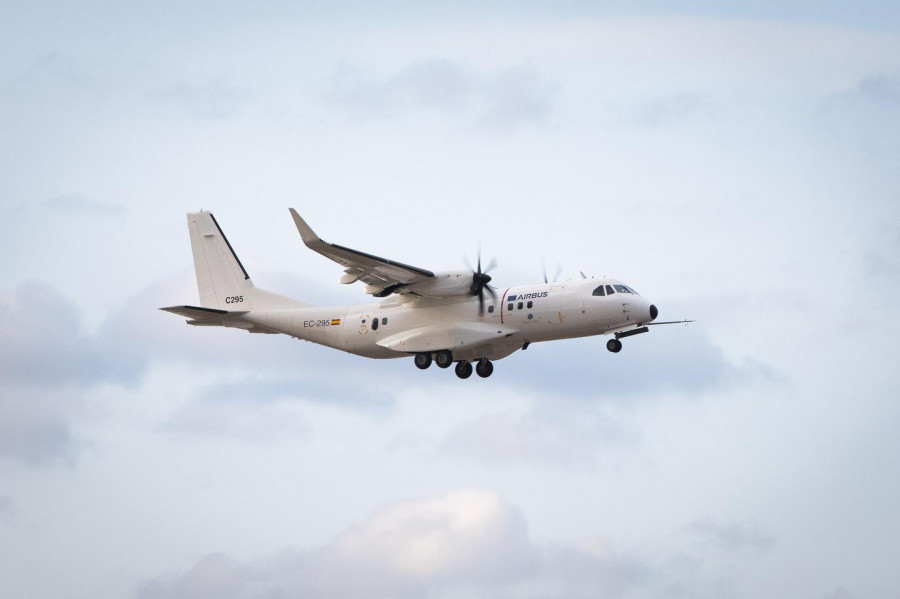 Primer vuelo del avión demostrador C295 FTB2. Foto Airbus
