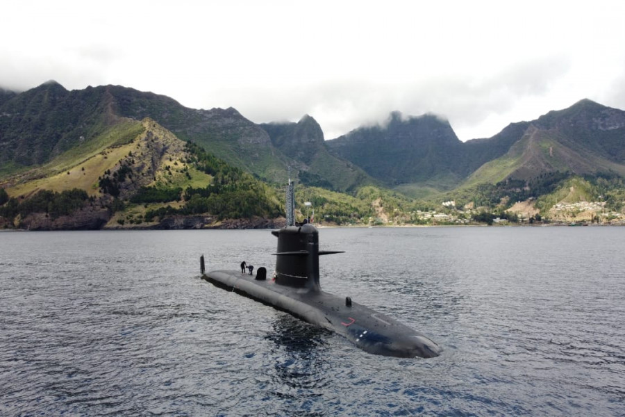 Submarino clase Scorpene en Archipiélago Juan Fernández foto Armada de Chile