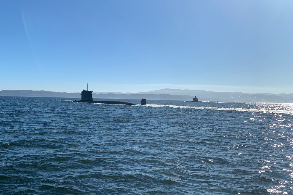 Submarinos Scorpene en navegaciu00f3n foto Armada de Chile