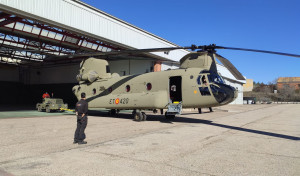 Primer helicóptero Chinook modernizado a la versión F del Ejército español