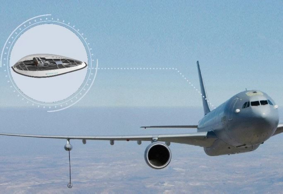 Sistema de comunicación por satélite de Thales para el avión A330 MRTT. Imagen Thales