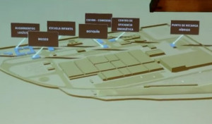 Maqueta interactiva de la base logística
