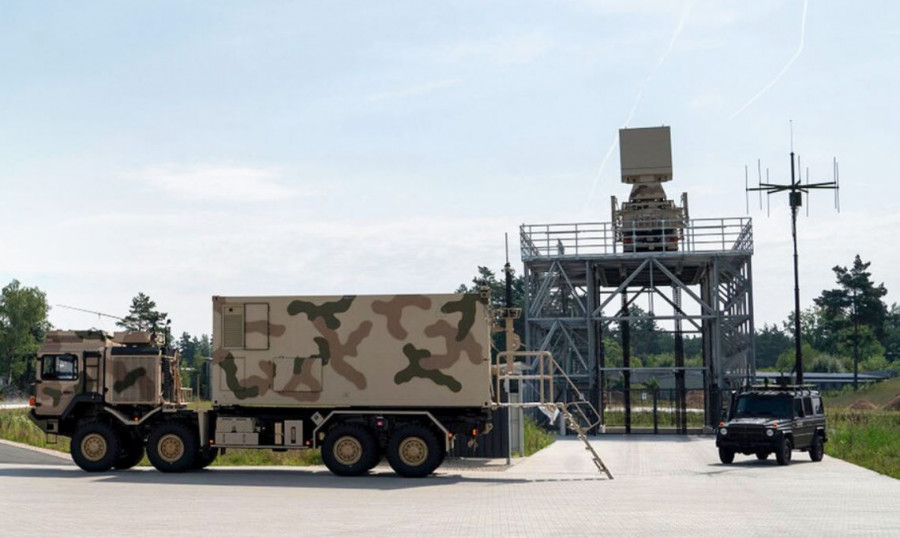 Sitema IRIS T SLM con el radar de Hensoldt. Foto Diehl Defence