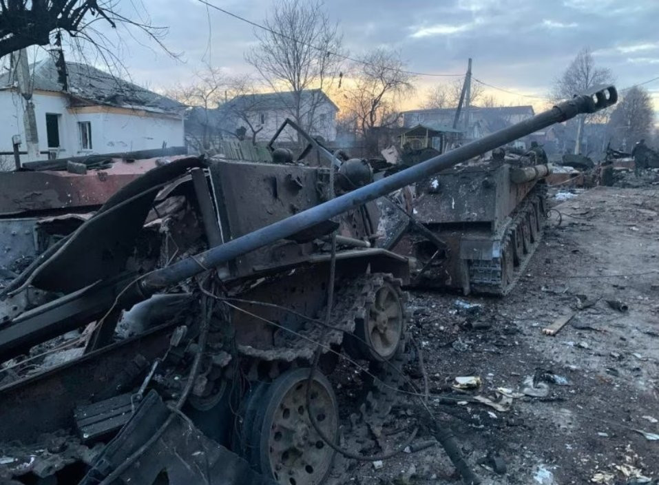 Material ruso destruido segun el gobierno ucraniano en twitter