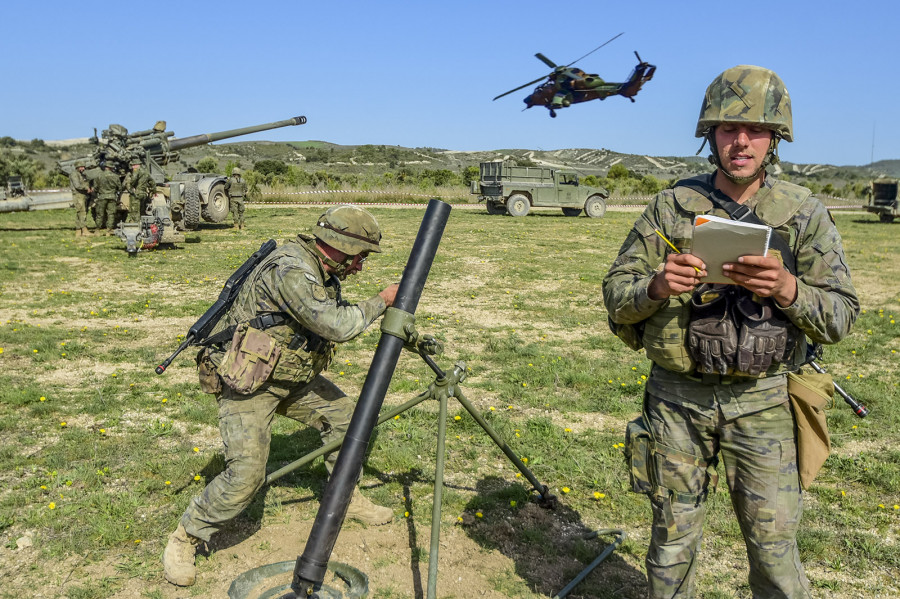 Entrenamientos de unidades españolas para un grupo de combate de la UE n 2019. Foto Ejército de Tierra