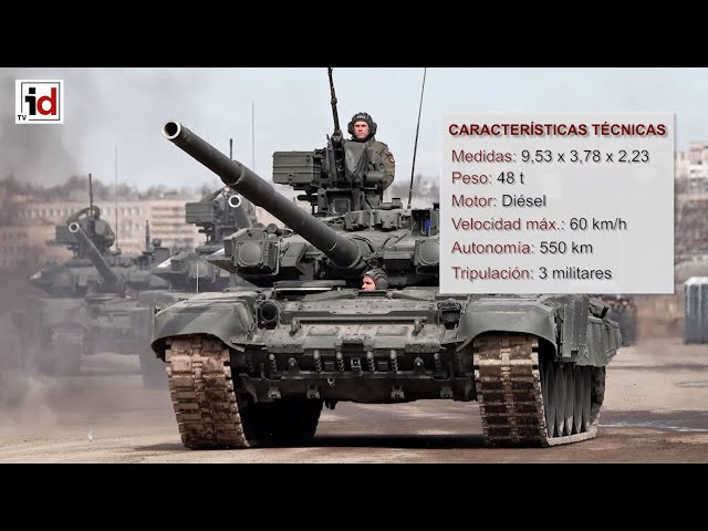 T-90, el carro de combate más moderno que los rusos usan en Ucrania