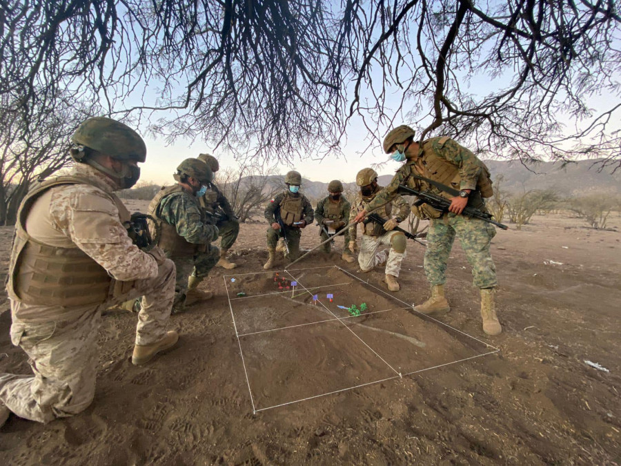 Ejercicio nivel sección de la Escuela de Infantería foto Ejército de Chile